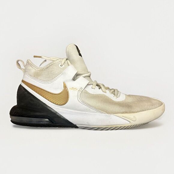 Nike Other - Nike Max Impact Mid Top Men's Size 8.5 White, Metallic Gold, Black CZ8771-100